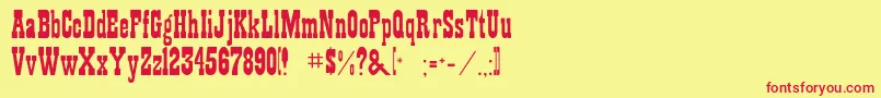 Rsplaybill Font – Red Fonts on Yellow Background