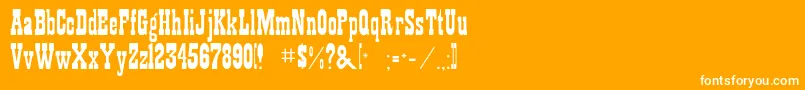 Rsplaybill Font – White Fonts on Orange Background