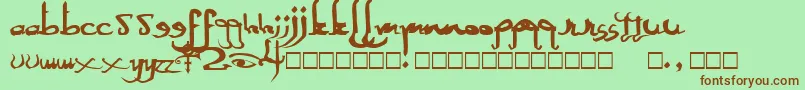 SexyMf Font – Brown Fonts on Green Background