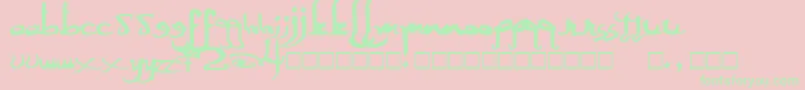 SexyMf Font – Green Fonts on Pink Background