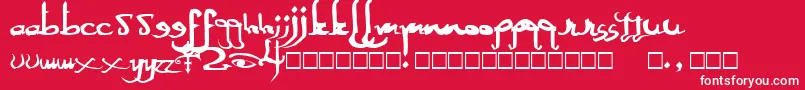 SexyMf Font – White Fonts on Red Background