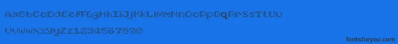 FoundReceiptDemo Font – Black Fonts on Blue Background