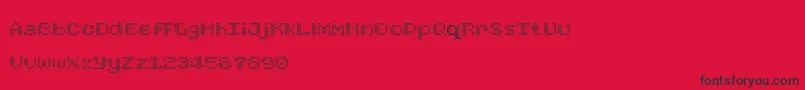 FoundReceiptDemo Font – Black Fonts on Red Background