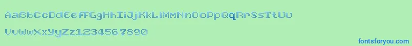 FoundReceiptDemo Font – Blue Fonts on Green Background