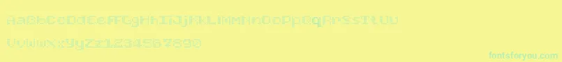 FoundReceiptDemo Font – Green Fonts on Yellow Background
