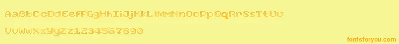 FoundReceiptDemo Font – Orange Fonts on Yellow Background