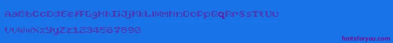 FoundReceiptDemo Font – Purple Fonts on Blue Background