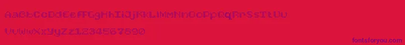 Шрифт FoundReceiptDemo – фиолетовые шрифты на красном фоне