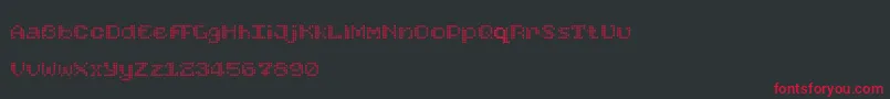 FoundReceiptDemo Font – Red Fonts on Black Background