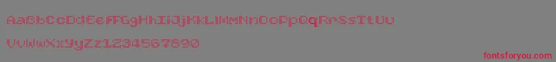 FoundReceiptDemo Font – Red Fonts on Gray Background