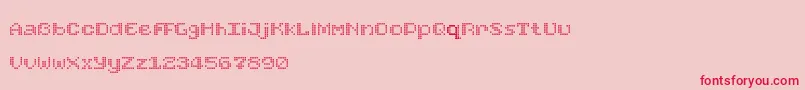 FoundReceiptDemo-Schriftart – Rote Schriften auf rosa Hintergrund