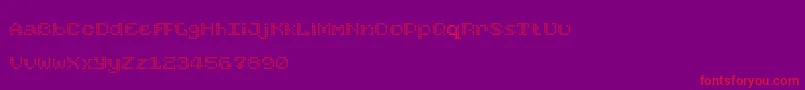 FoundReceiptDemo Font – Red Fonts on Purple Background