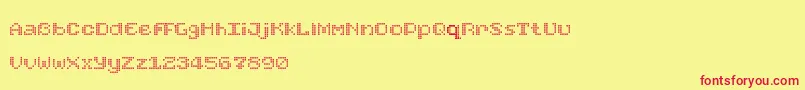 FoundReceiptDemo Font – Red Fonts on Yellow Background