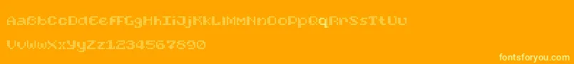 Saiba mais sobre a fonte FoundReceiptDemo Fonte FoundReceiptDemo – fontes amarelas em um fundo laranja