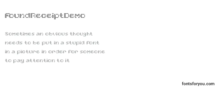 Обзор шрифта FoundReceiptDemo
