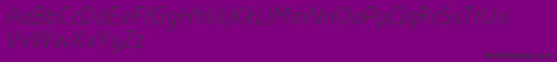 AbsolutProThinItalicReduced Font – Black Fonts on Purple Background