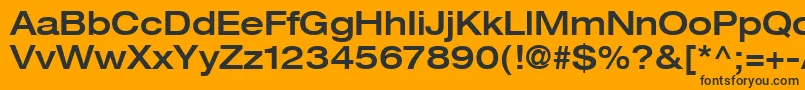 HelveticaLt63MediumExtended Font – Black Fonts on Orange Background