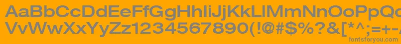 HelveticaLt63MediumExtended Font – Gray Fonts on Orange Background