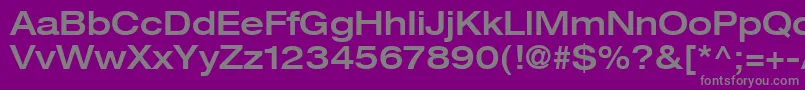 HelveticaLt63MediumExtended Font – Gray Fonts on Purple Background