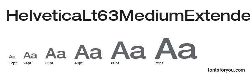Rozmiary czcionki HelveticaLt63MediumExtended