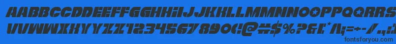 Freedomfighterital Font – Black Fonts on Blue Background