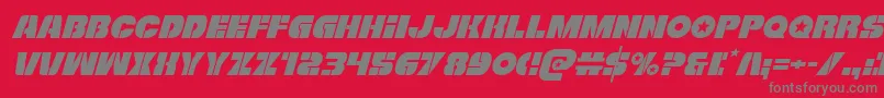 フォントFreedomfighterital – 赤い背景に灰色の文字