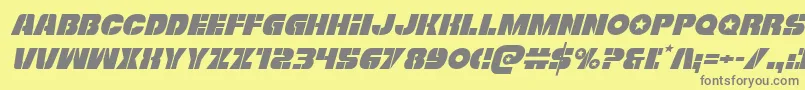 フォントFreedomfighterital – 黄色の背景に灰色の文字