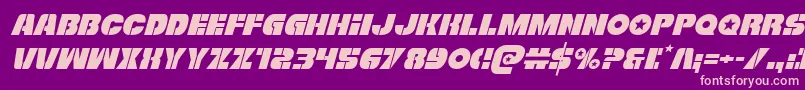 Freedomfighterital Font – Pink Fonts on Purple Background