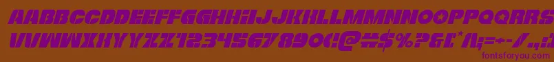 Freedomfighterital Font – Purple Fonts on Brown Background