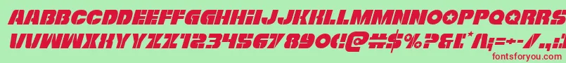 Freedomfighterital Font – Red Fonts on Green Background