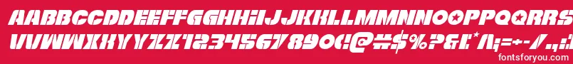 Freedomfighterital Font – White Fonts on Red Background