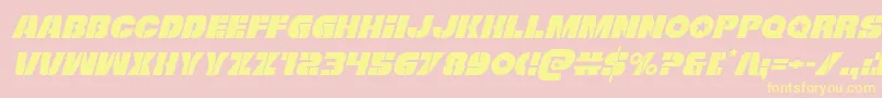 Freedomfighterital Font – Yellow Fonts on Pink Background