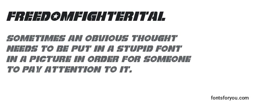 Freedomfighterital Font
