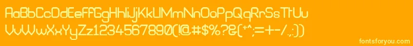 Czcionka BraveNewEraG98 – żółte czcionki na pomarańczowym tle