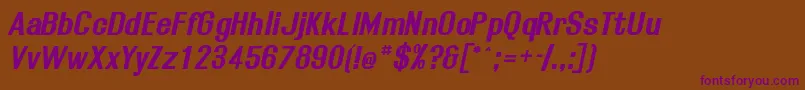 Rollobo Font – Purple Fonts on Brown Background