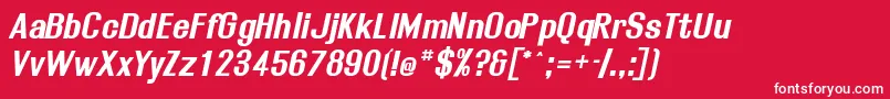 Rollobo Font – White Fonts on Red Background