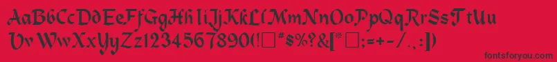 HeidelaRegular Font – Black Fonts on Red Background