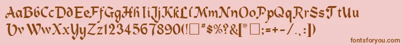 HeidelaRegular Font – Brown Fonts on Pink Background