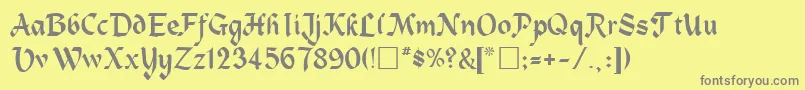 HeidelaRegular Font – Gray Fonts on Yellow Background