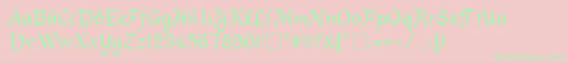 HeidelaRegular Font – Green Fonts on Pink Background