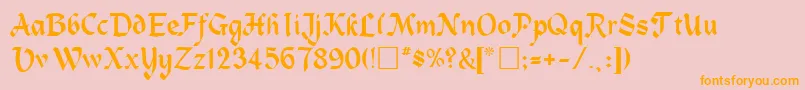 HeidelaRegular Font – Orange Fonts on Pink Background