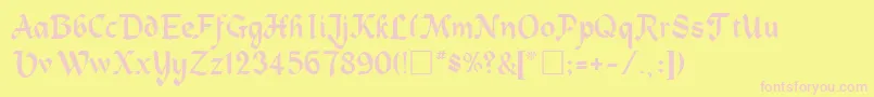 fuente HeidelaRegular – Fuentes Rosadas Sobre Fondo Amarillo