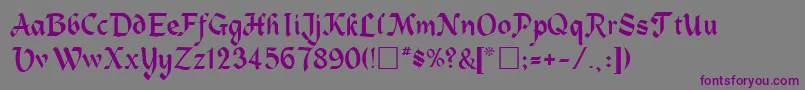 HeidelaRegular Font – Purple Fonts on Gray Background