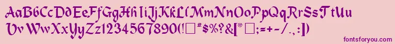 HeidelaRegular Font – Purple Fonts on Pink Background