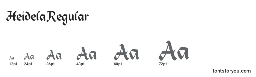 Размеры шрифта HeidelaRegular