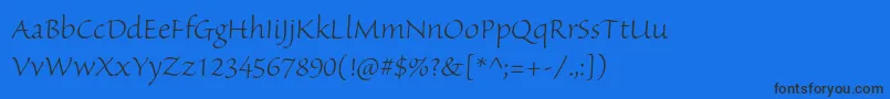 SanvitoproLtsubh Font – Black Fonts on Blue Background