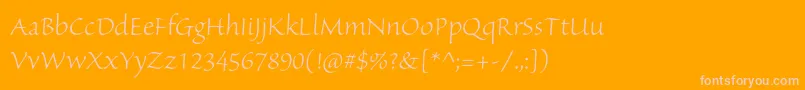 SanvitoproLtsubh Font – Pink Fonts on Orange Background