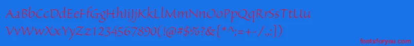 SanvitoproLtsubh Font – Red Fonts on Blue Background