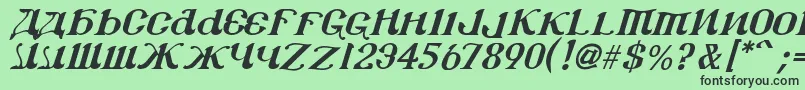 Csar2i Font – Black Fonts on Green Background