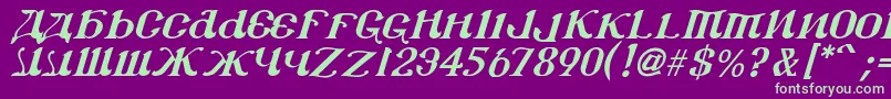 Csar2i Font – Green Fonts on Purple Background